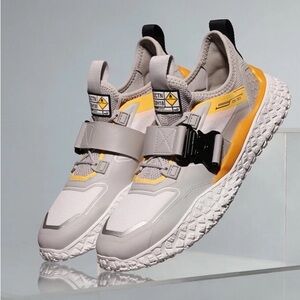 Puma Gray and Yellow Sneakers